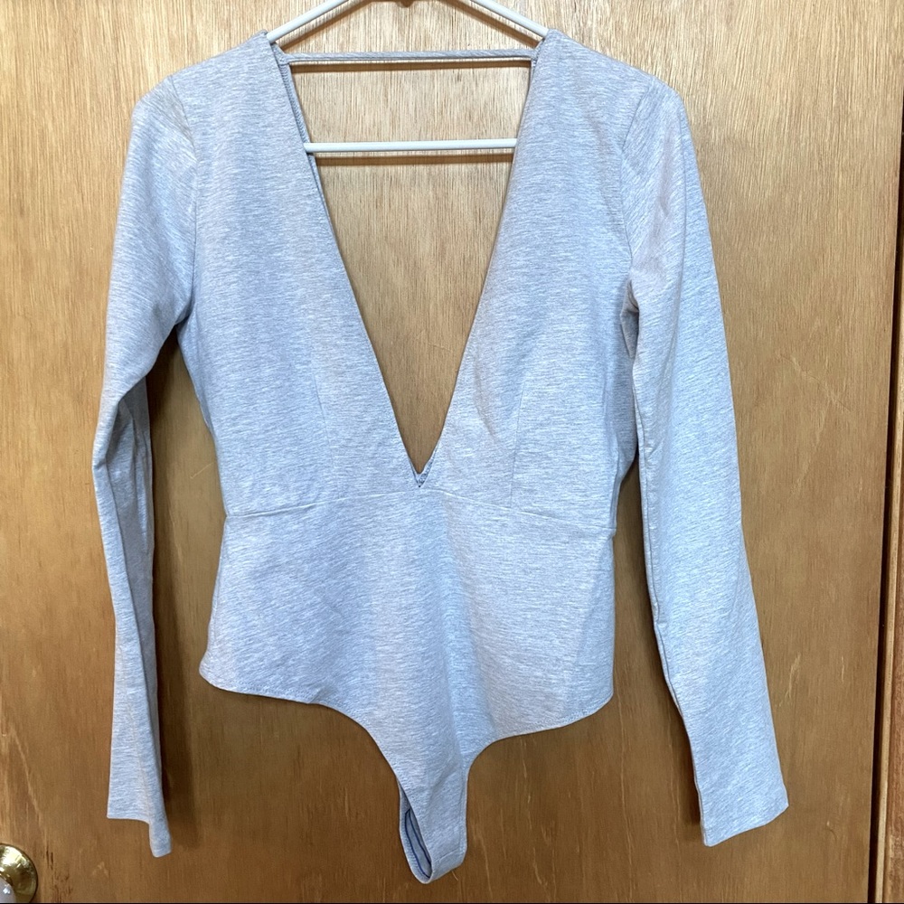 American Apparel double v-neck bodysuit